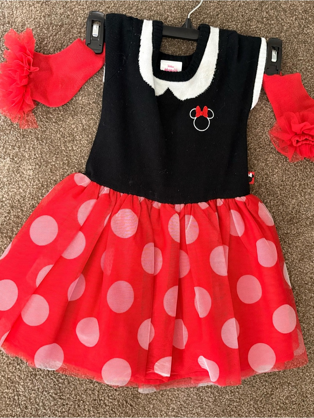 Disney Red & Black Minnie Mouse Polka Dot Costume Dress